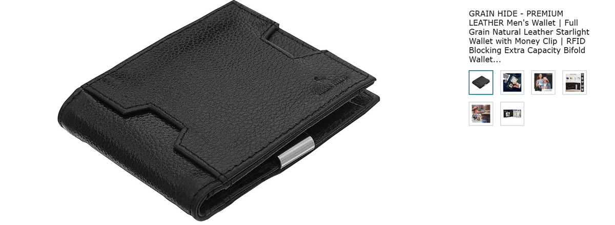 Men's Wallet | Full Grain Natural Leather Starlight Wallet 10$ each